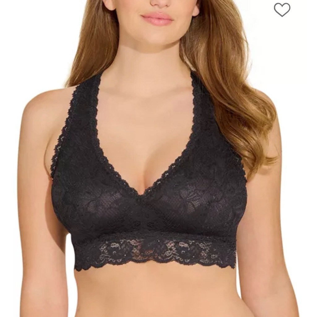 Nwt Cosabella Black Never Say Never Sz M Racerback Bralette Lace